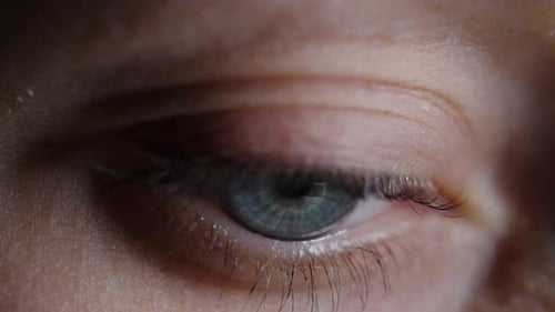 Extreme Close Up of Eye Looking Around