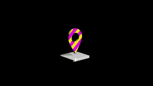 Modern 3D Animated Location Pin Reveal