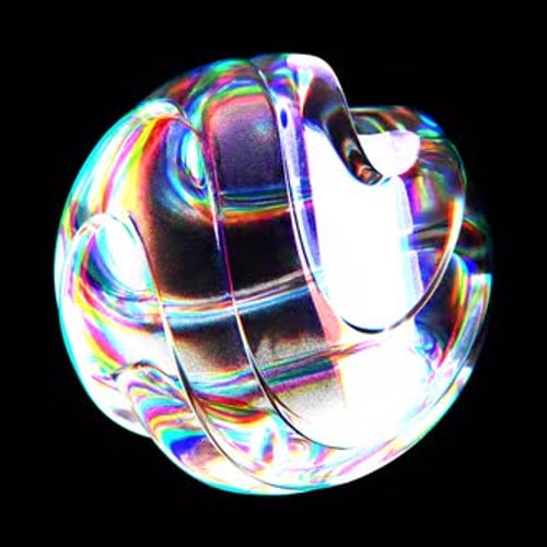 Abstract Glitch Sphere Morphing Seamless Loop Animation