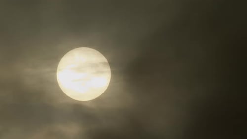 Shrouded Sun Through Clouds