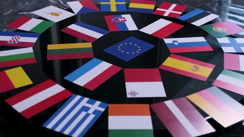 Flags of all European Union Member Countries