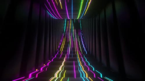 Mehrfarbiger Kreisverkehrs-Zirkulationshintergrund Vj Loop In HD