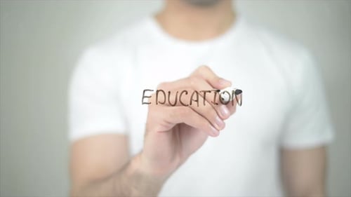 Education Written on Clear Surface in Close Up Shot
