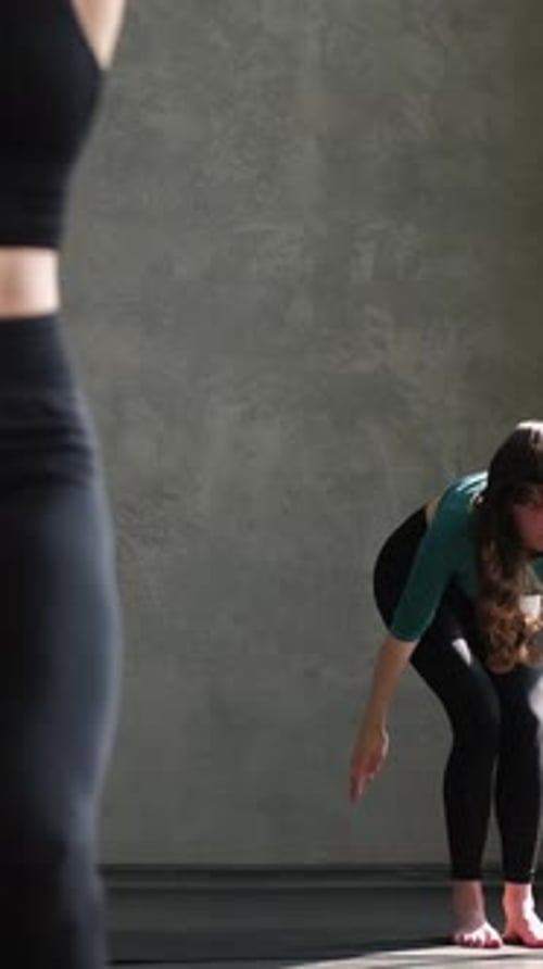 Vertical Yoga Workout Pilates Exercise Group Sport