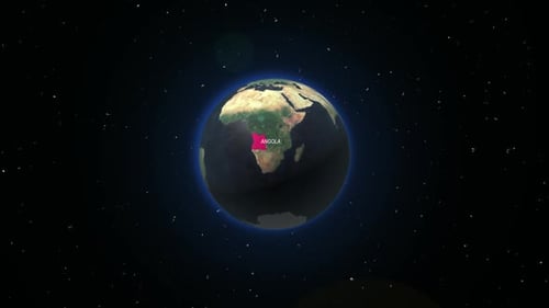 Earth Zoom From Space To Angola