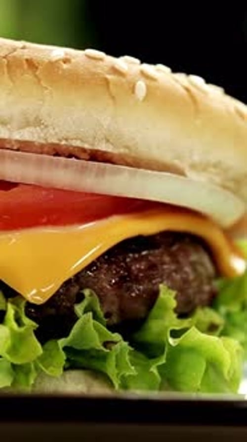 Vertical View Of Burger