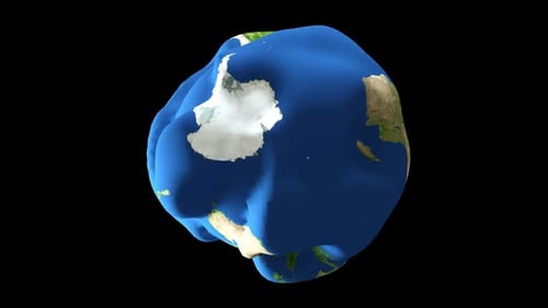 Fluid Distorted Earth Globe Continuous Animation