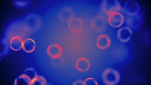 Blue And Yellow Glittering Particle Animation Loop