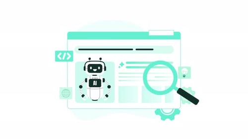 Ai search animation vector. Perfect for ai technology concepts and search engine designs.
