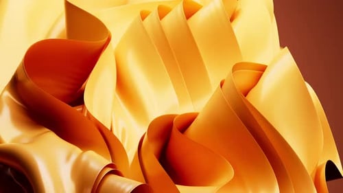 Abstract Fluid Golden Fabric Flowing Motion Background