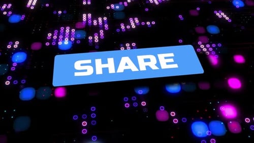 Share Waving Typography With Digital Background