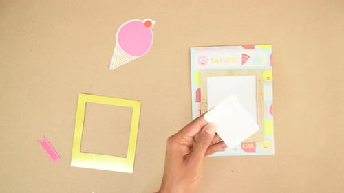 Assembling a Craft Paper Picture Frame
