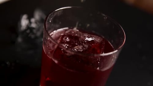 the bartender prepares a cocktail at the bar