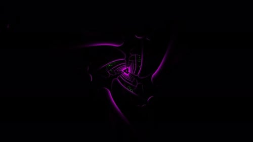 Abstract Geometric Neon Light Tunnel Motion Background