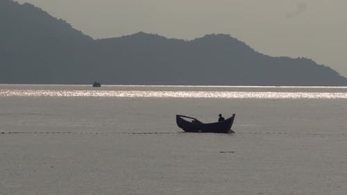 CS - Sunset and Boat on the Sea