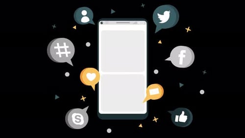 Empty Mobile Phone Social Media Day Animation
