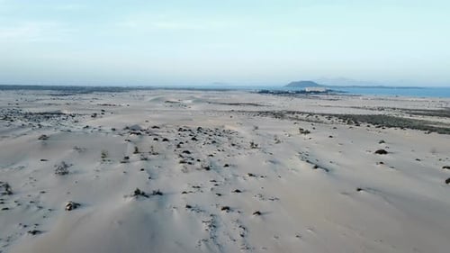 Sand dunes aerial view