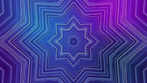 Abstract stars shape with dot lines and colorful background.