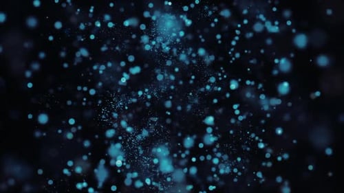 Abstract Blue Glowing Particles Background Animation
