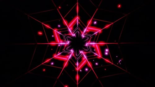 red space fractal star visual music template background vj loop
