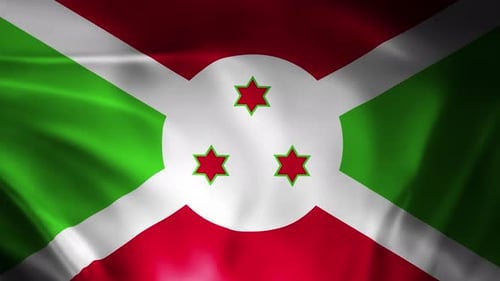 Burundi National Flag Waving Seamless Animation