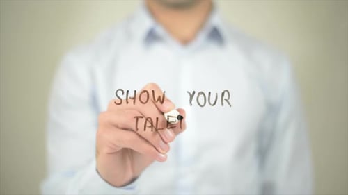 Man Writes 'Show Your Talent' Message