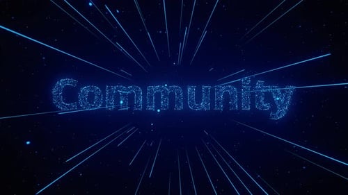 Animación de partículas de la Comunidad