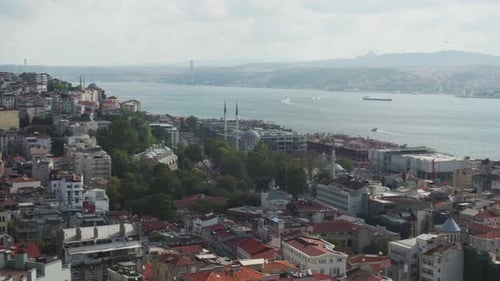 Fantastische Luftaufnahme des Bosporus und Istanbuls, Türkei