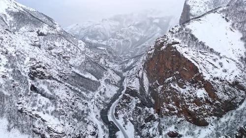 Snowy Canyon Road and Cliff