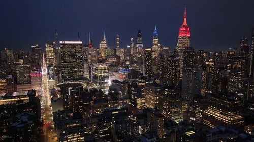New York Skyline At Manhattan In New York United States.