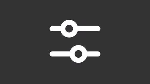 Icono animado de ecualización de línea blanca en la interfaz de usuario