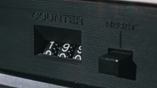 Vintage Tape Counter Rotating Digits