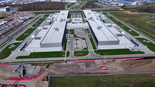 Meta (aka Facebook) "Hub" building for the Prometheus data center campus in New Albany, Ohio, USA