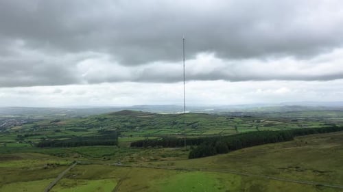 Aerial View of the Strabane Transmitting Station in Northern Ireland