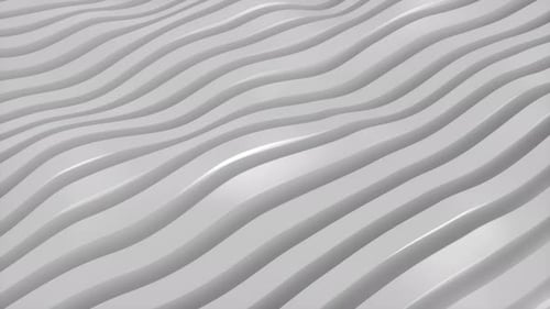 White parametric lines waving in abstract background. 3d loop animation 4k