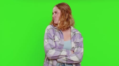 Expressive Woman Dancing and Making Silly Faces