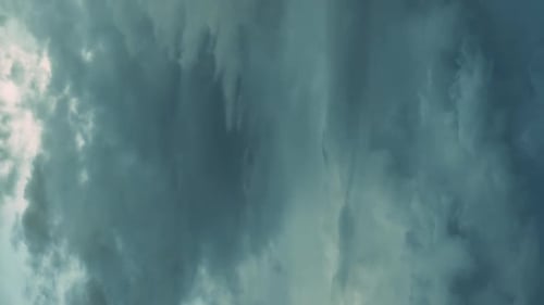 Dramatic Aerial View of Swirling Storm Clouds