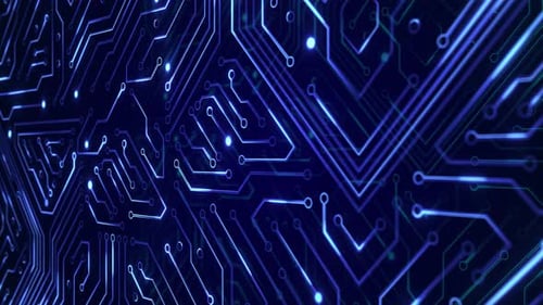 Abstract Futuristic Electronic Circuit Board