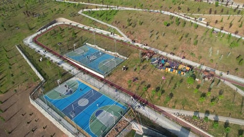 Street Basketball in the Public Park