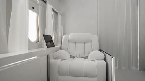 Modern Luxury Private Jet Interior Travel Scene Animation