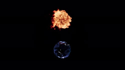 Dance of water and fire, they spin, burn and flow.