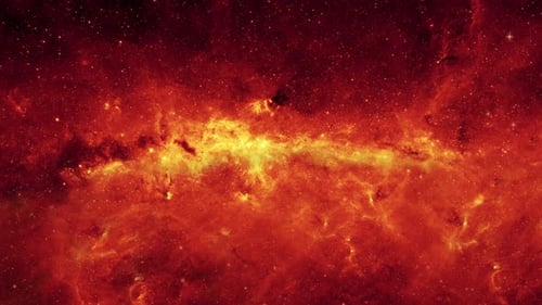 Fiery Red Space Abstract
