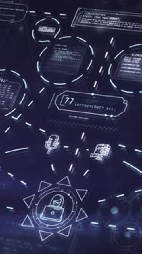 Futuristic Digital HUD Interface Technology Background Animation