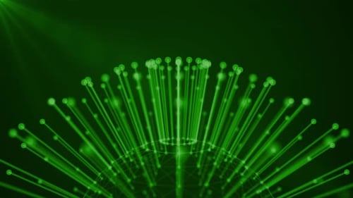 Abstract Plexus Sphere Network Background Green Loop V5