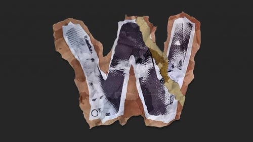 Grunge Torn Paper Letter Reveal Animation
