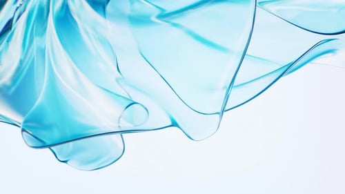 Fließender transparenter blauer Wellentuchshintergrund