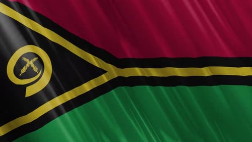 Vanuatu National Flag Waving Seamless Loop Motion Background