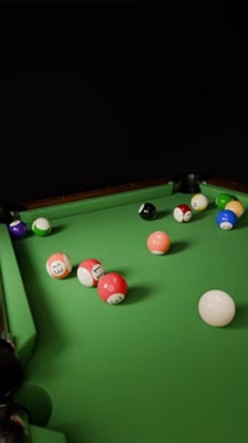 Billard Table 3D Rendering Animation
