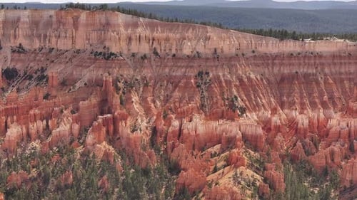 Aerial perspective of the rock formations in Bryce Canyon National Park, Utah, USA.