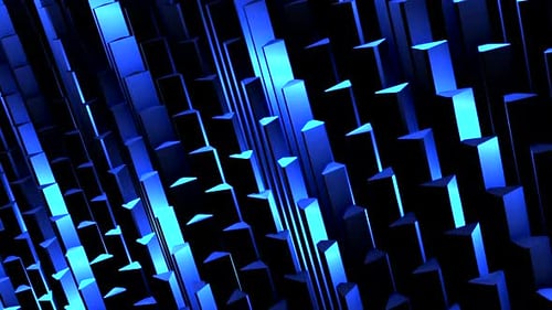 3D blauer Prismenhintergrund